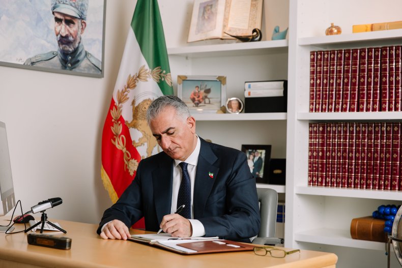 Iran's Reza Pahlavi pictured in Washington, DC
