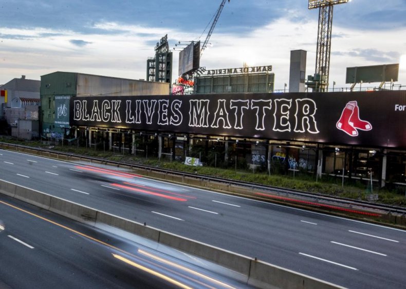 Red Sox display Black Lives Matter sign