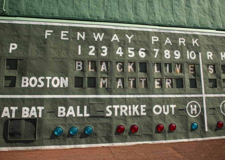 Fenway Park scoreboard reads Black Lives Matter