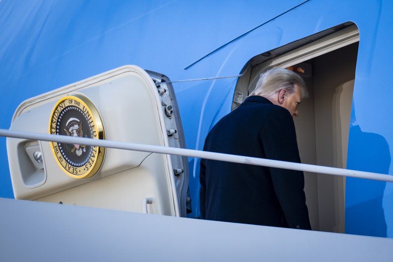 Donald Trump boarding Air Force One 1/20/2021
