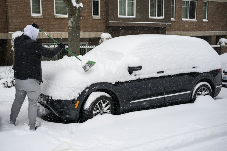 Snow in Seattle after winter storm
