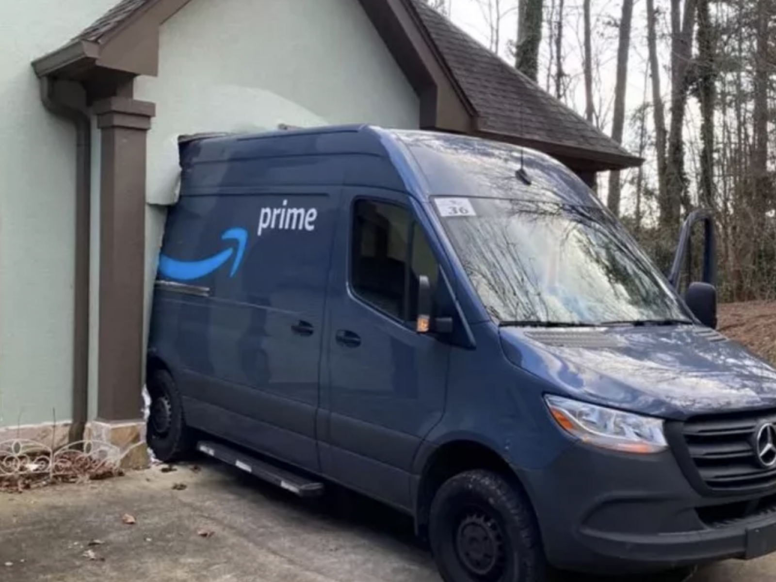 Amazon Delivery Truck Smashes Through Front Door Of Home In Georgia