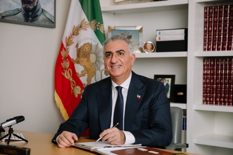Reza Pahlavi at his desk in DC