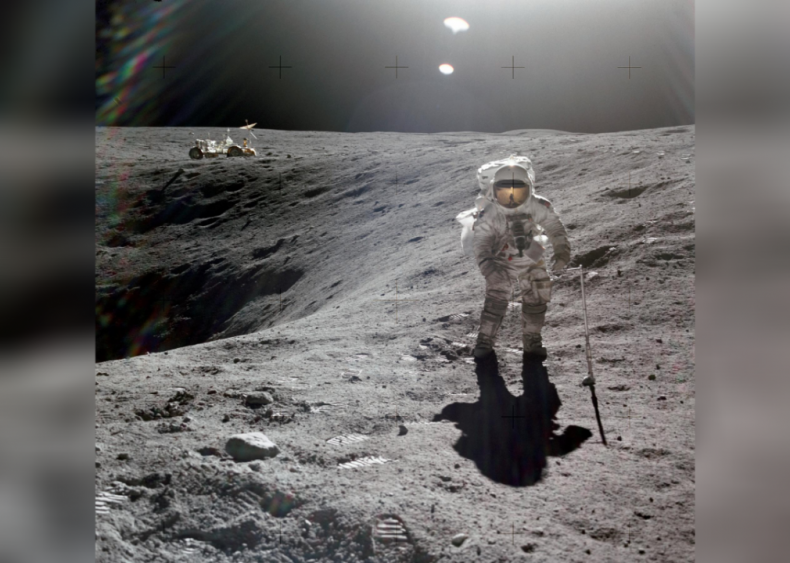 The lunar surface is solid