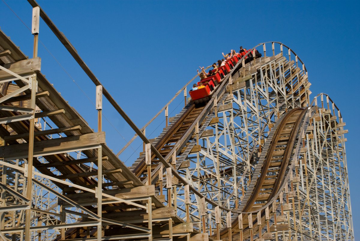 Wooden rollercoaster
