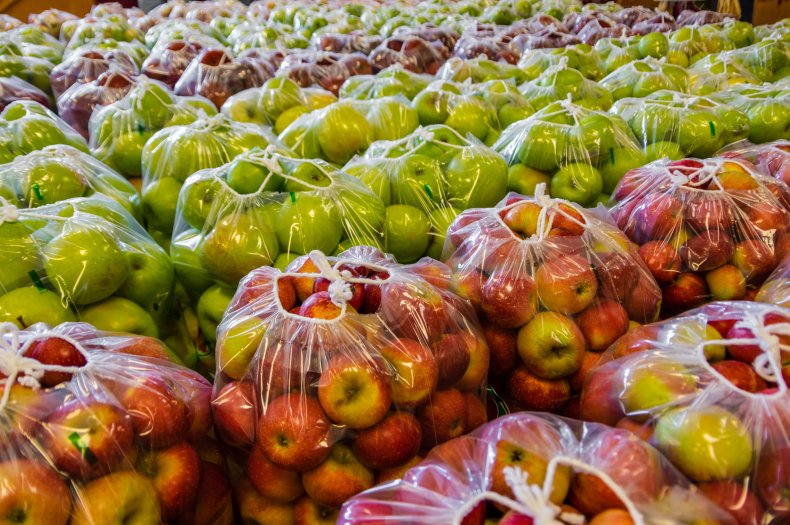 Packaged apples