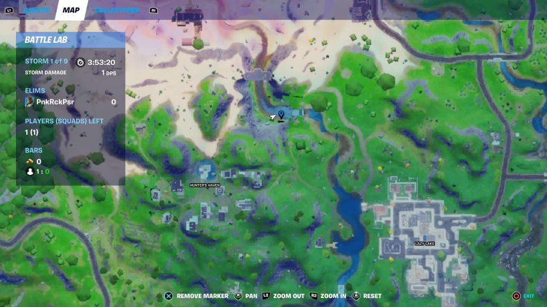 fortnite gorgeous gorge location map