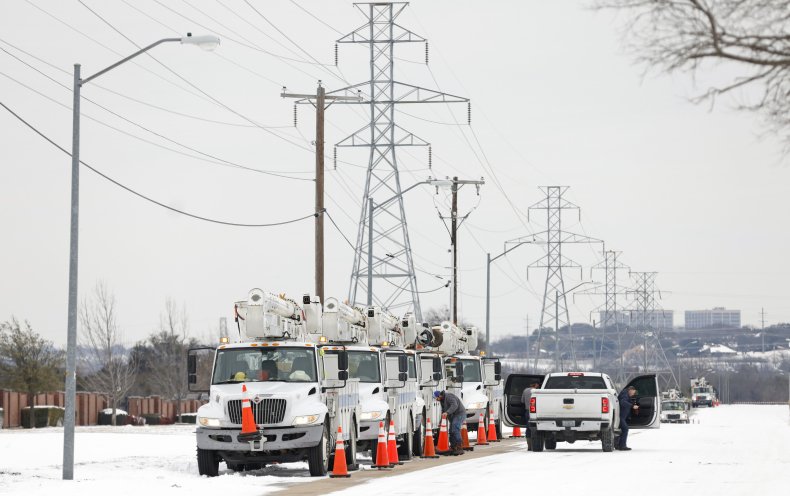 Service trucks in Texas