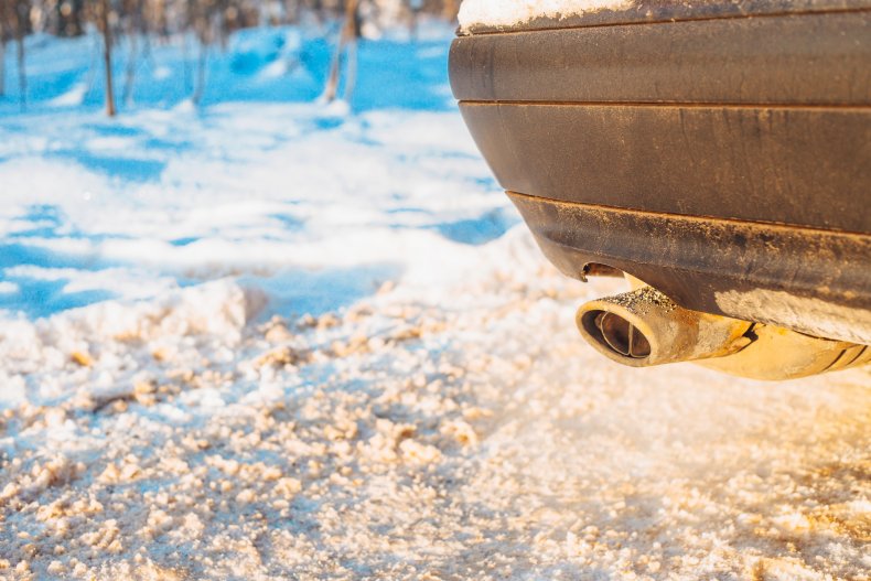 Car exhaust emitting carbon monoxide