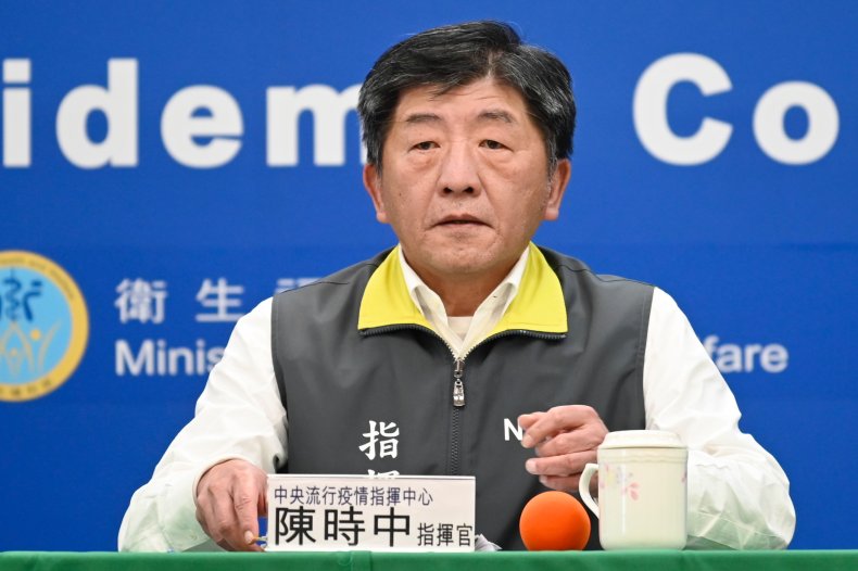 Taiwanese Health Minister Addresses Press
