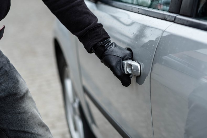 Carjacking stock photo