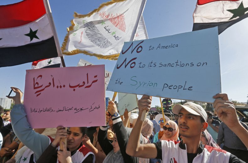 syria, damascus, protest, assad, sanctions