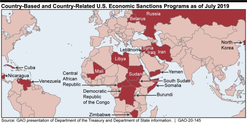 us, sanctions, country, july, 2019, map
