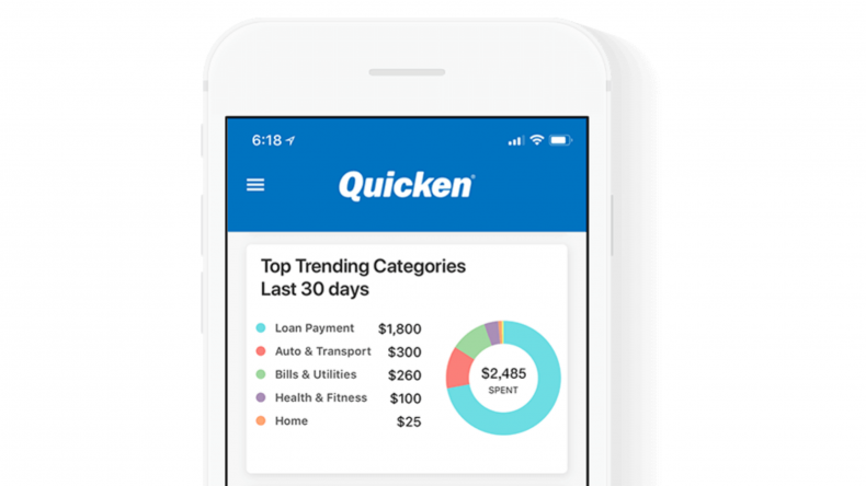 quicken manage money