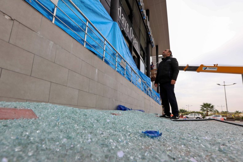 Damage after deadly Erbil Iraq rocket attack