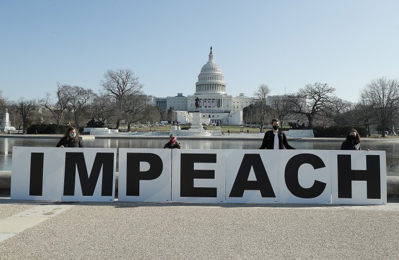 trump impeachment signs US Capitol