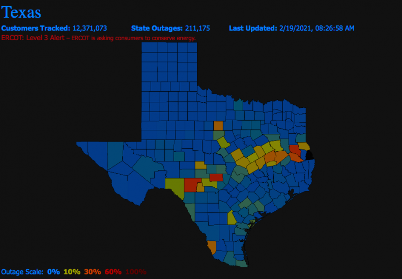 Power Outage Map Texas