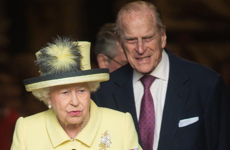 Prince Philip Walks Two Steps Behind Queen