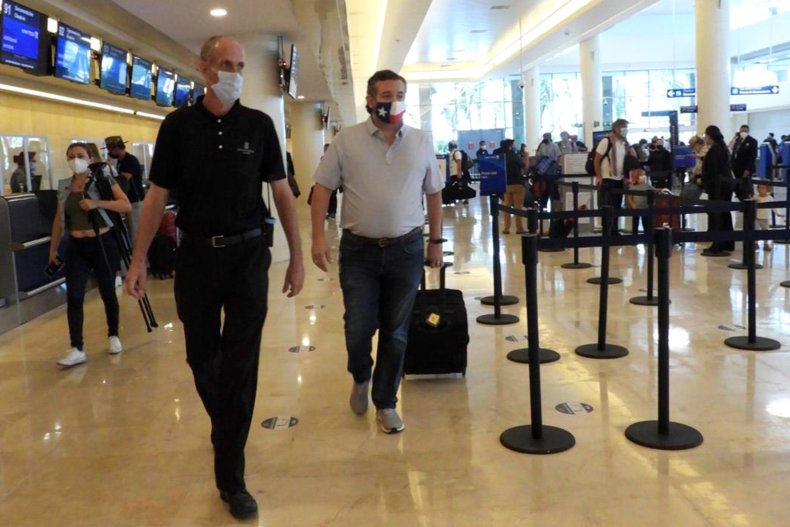 Senator Ted Cruz at Cancun International Airport