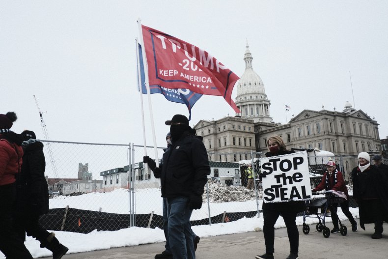 Trump Supporters at the Michigan State Capitol