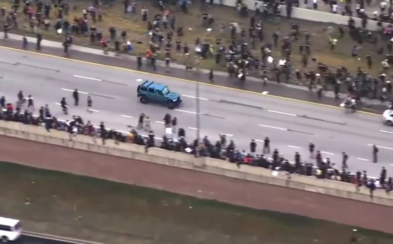 jeep black lives matter protesters