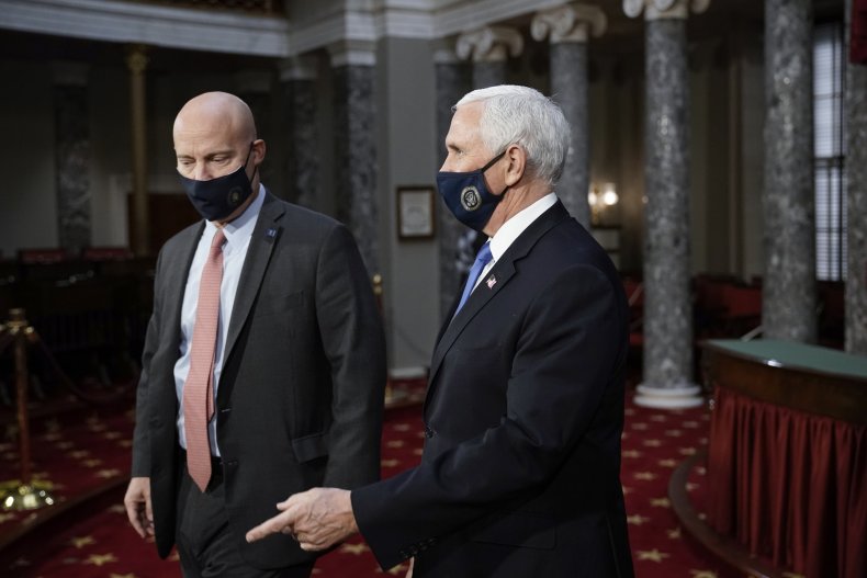 Marc Short with Mike Pence