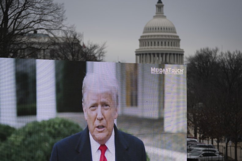 Donald Trump billboard in DC amid accusation