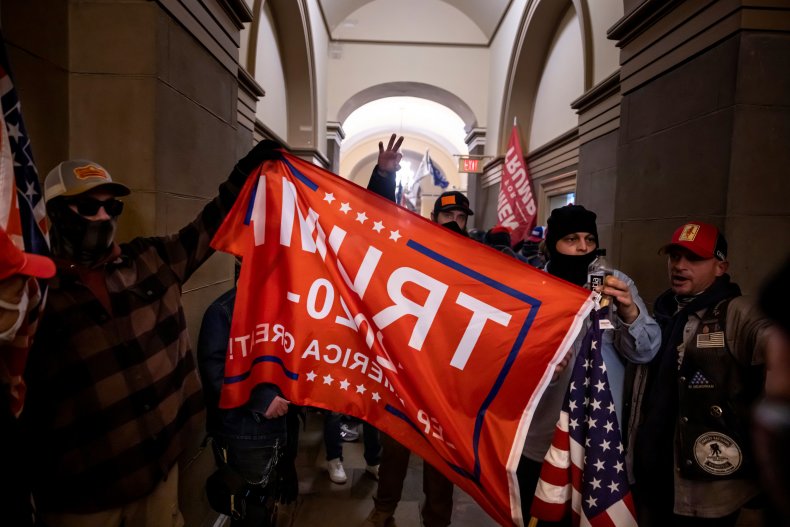 Trump supporters inside the Capitol January 6