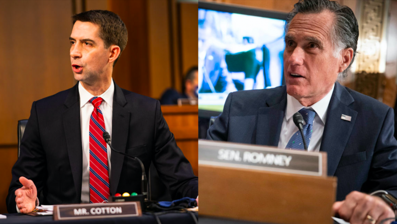 Tom Cotton and Mitt Romney