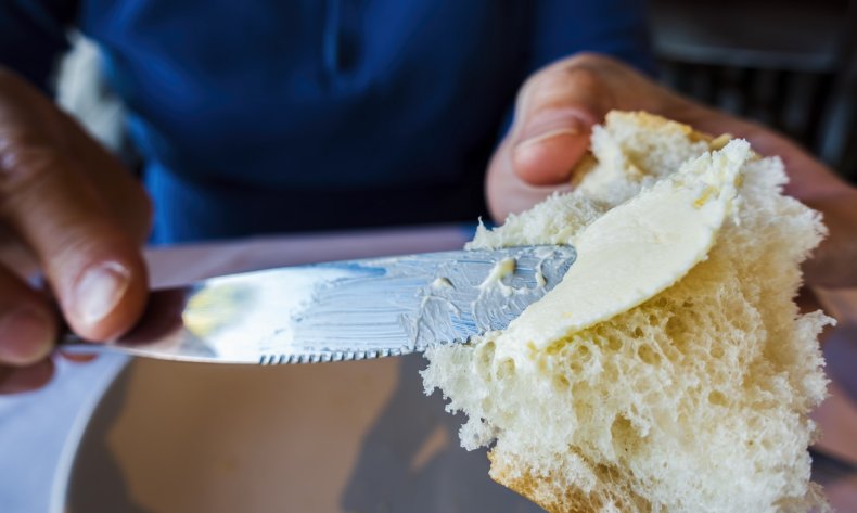 Butter on bread