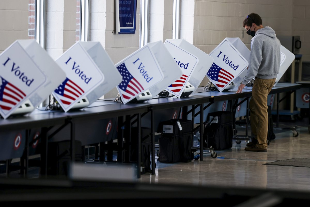 Voter in South Carolina casts ballot 2020