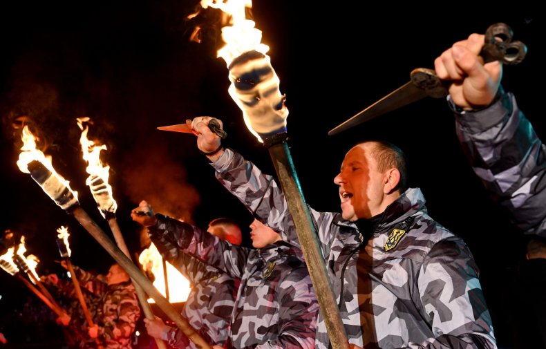 ukraine, far, right, volunteer, squads, rally