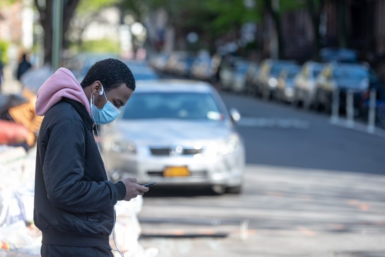 Man wearing a face mask