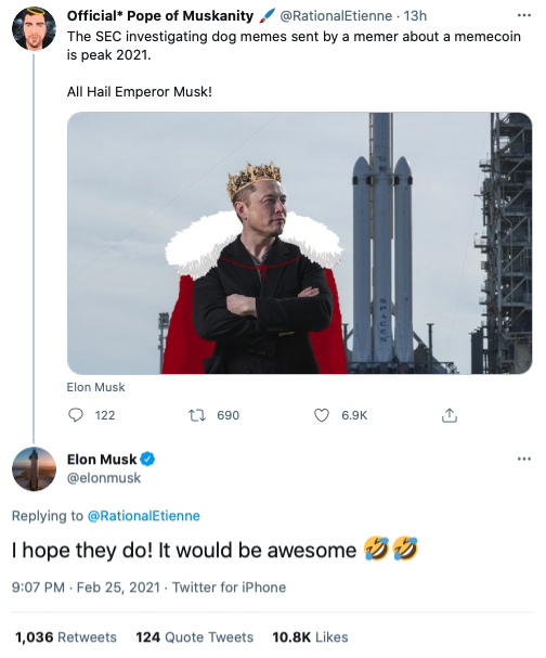 Elon Musk - SEC investigation tweet 