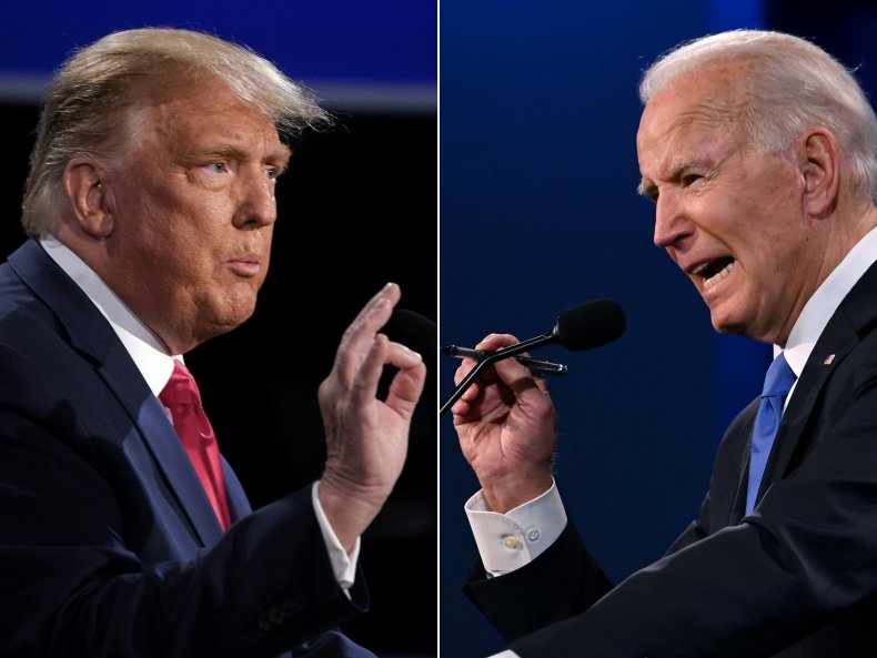 trump and biden debate combination photo