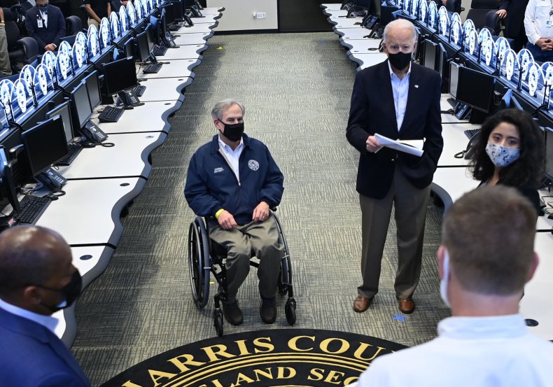 Greg Abbott and Joe Biden in Texas