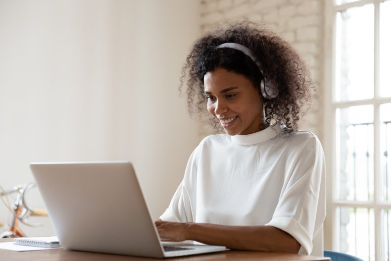 Woman on computer