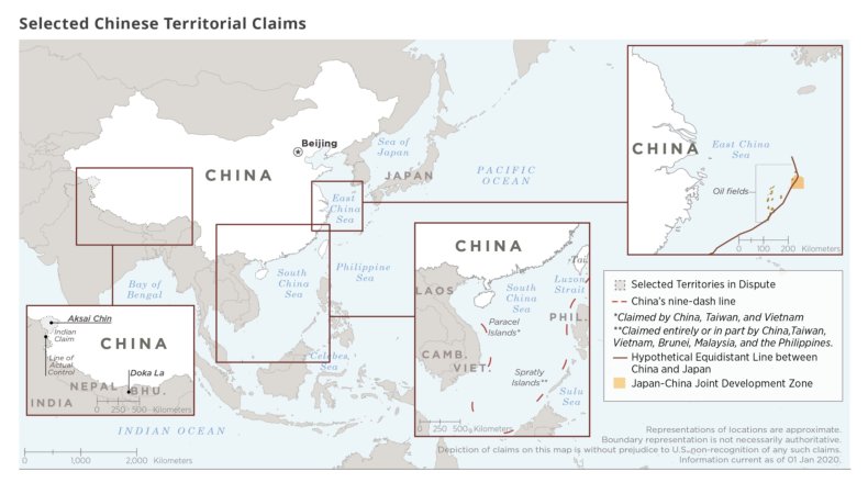 china, dispute, map, borders