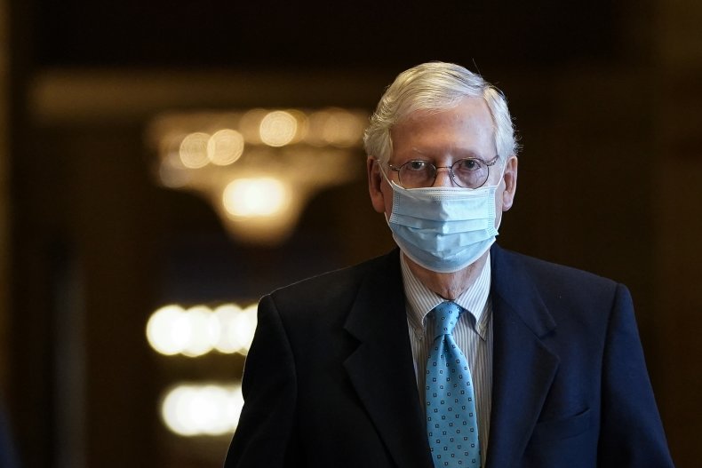 mcconnell leaves office, walks to senate floor