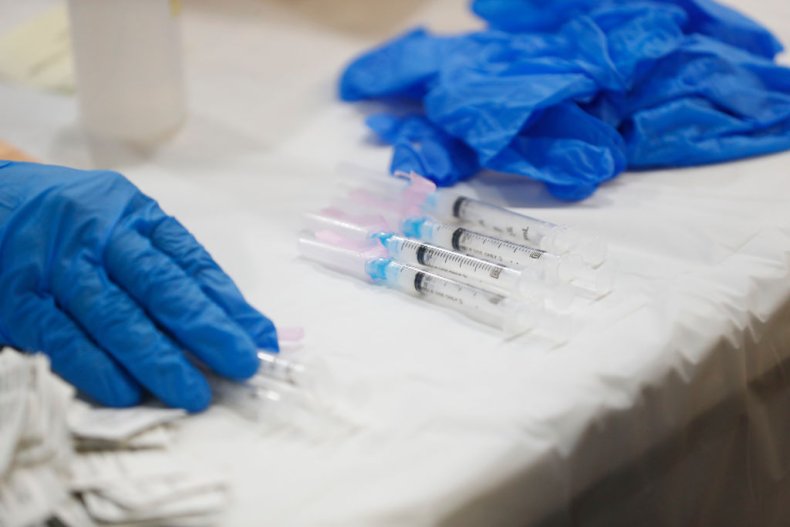 Moderna vaccine shots being prepared in Tampa