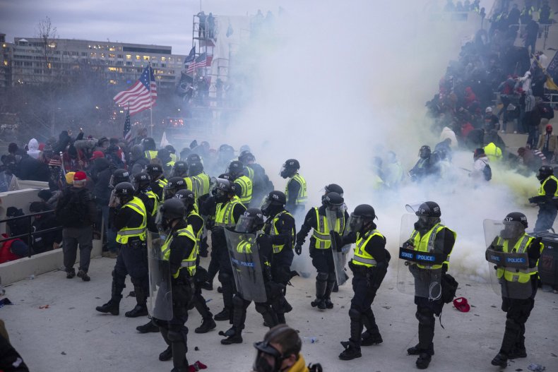 Capitol Police fighting protesters on January 6