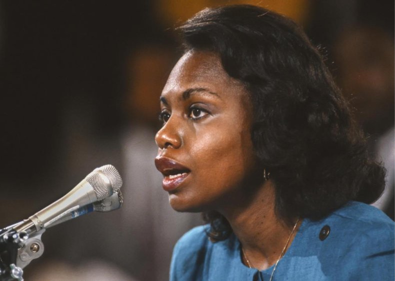 1991: Anita Hill testifies before the Senate