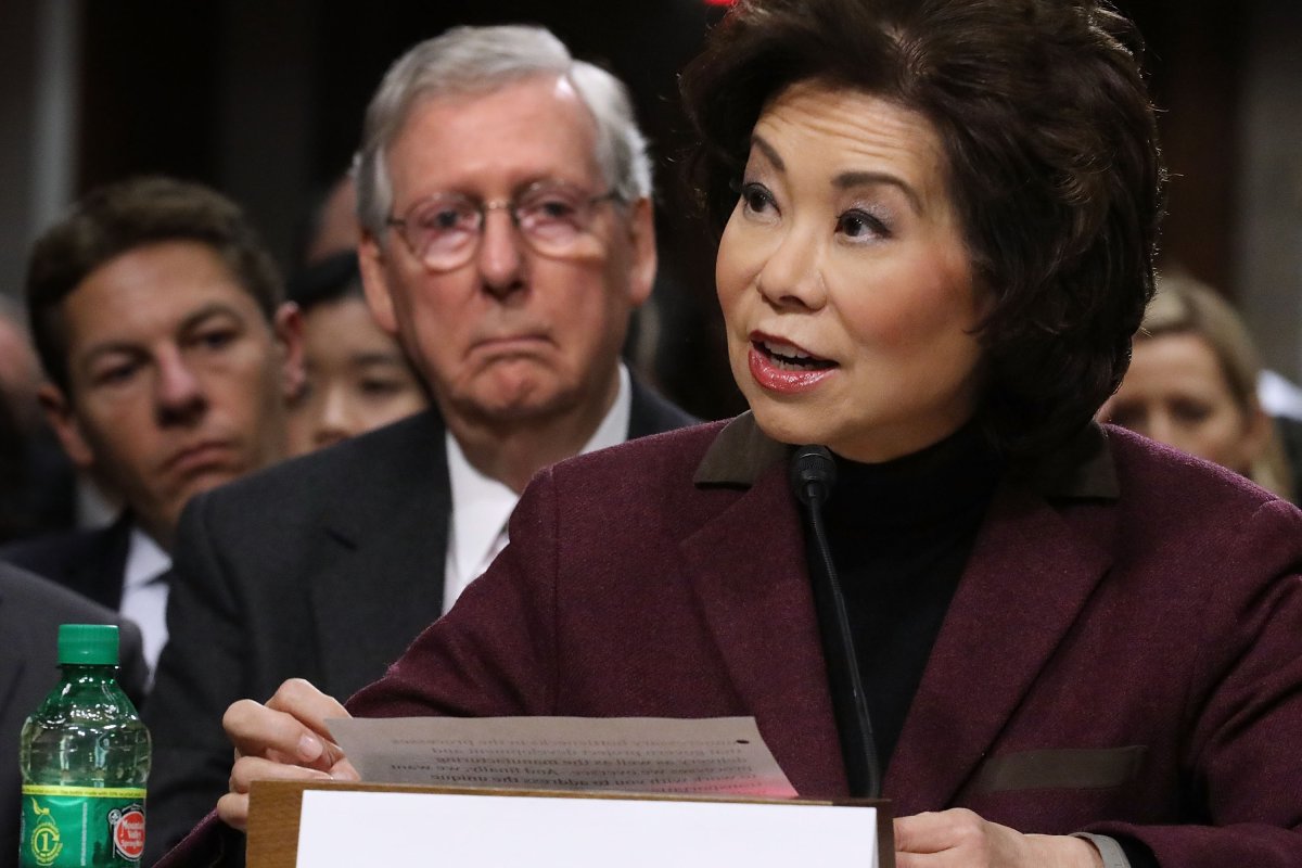 Elaine Chao prosecuted abuse power Mitch McConnell