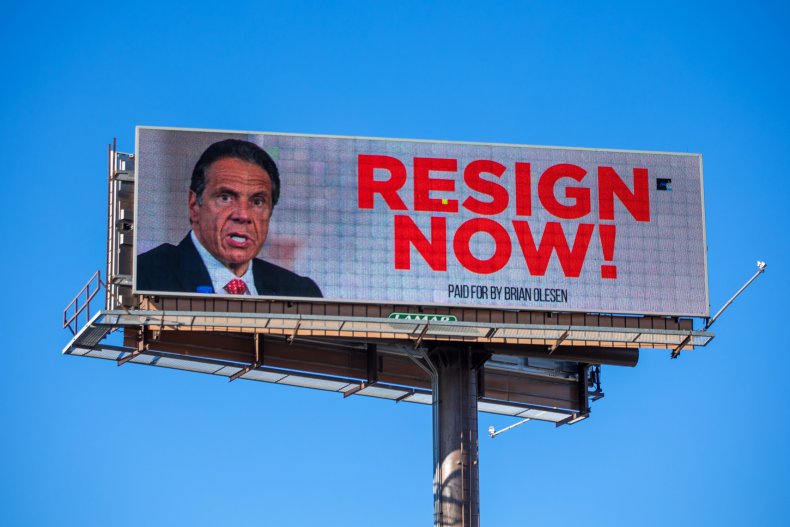 A Billboard Urging Andrew Cuomo to Resign