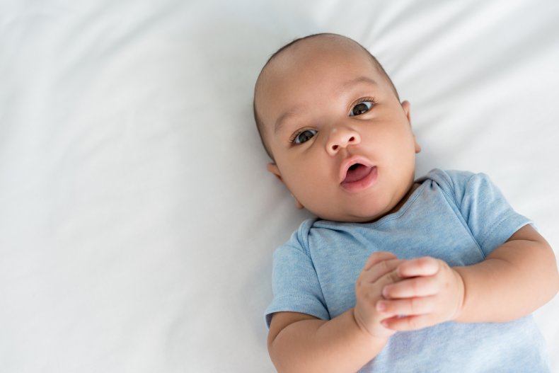 Baby in blue shirt 