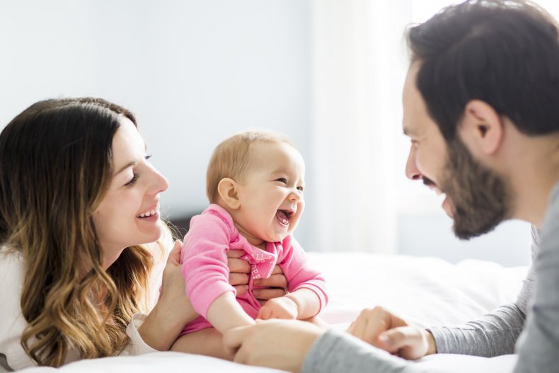 Baby with parents