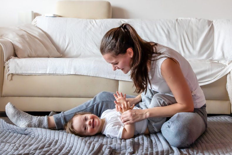 Baby with mom