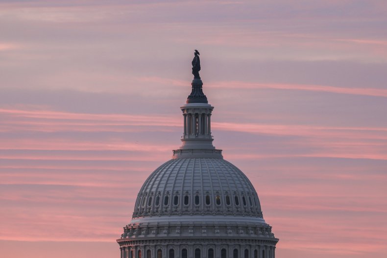 The Sun Rises Over the US Capitol