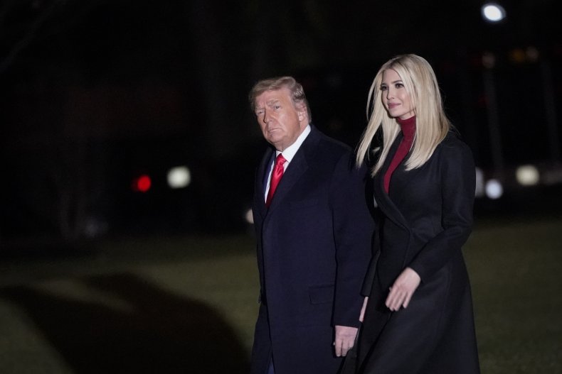 donald and ivanka trump walk to marineone