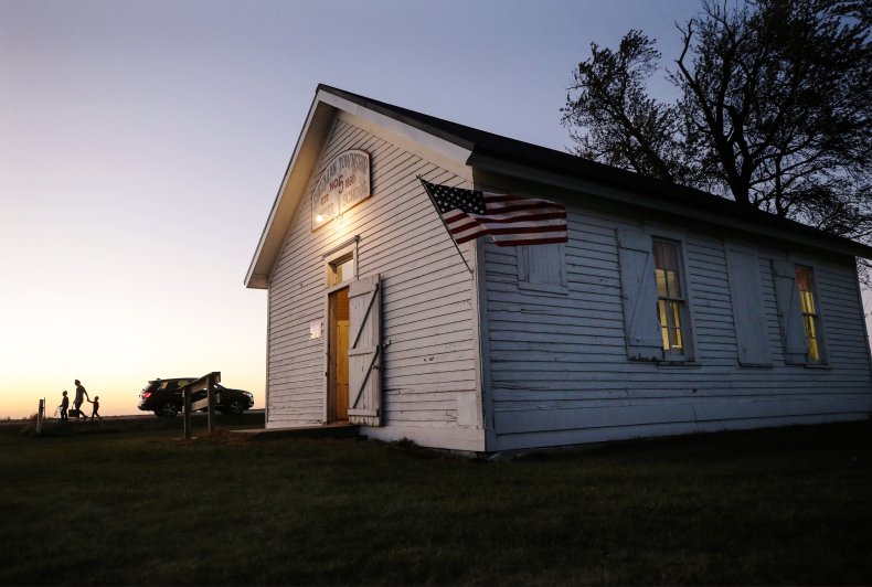 One-room schoolhouse in rural Iowa
